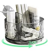 MINDFARGE Rotating Pencil Holder, Desk Organizer with Multi-Compartment Design-Stylish, Functiona...