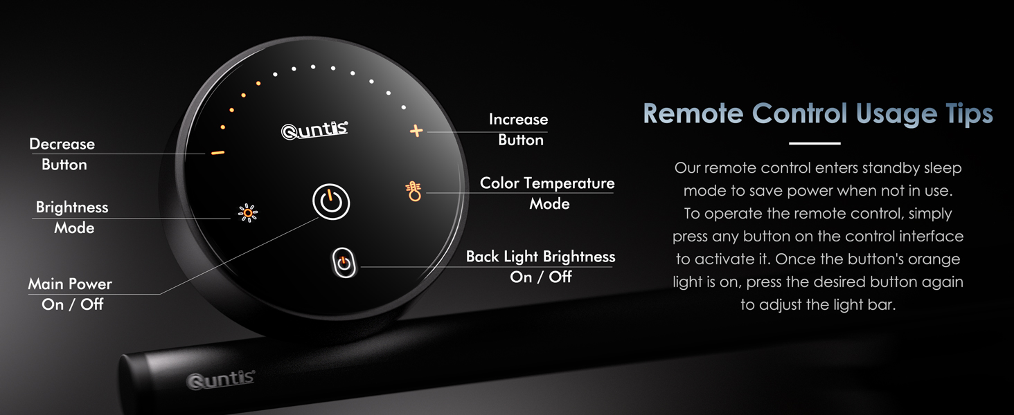 monitor light bar with remote