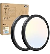 2PACK LED Flush Mount Ceiling Light Fixture, 3000K-4000K-6500K &amp; 100W Equivalent Modern Kitchen C...