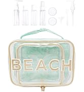 Lilly Pulitzer Beach Accessories Pouch Set of 2 with Clear Travel Bag with Toiletry Accessories f...