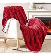 Yokimisu Heated Blanket Throw, Wearable Heated Blanket Two Buttons, 50x60 Inches Soft Flannel Ele...