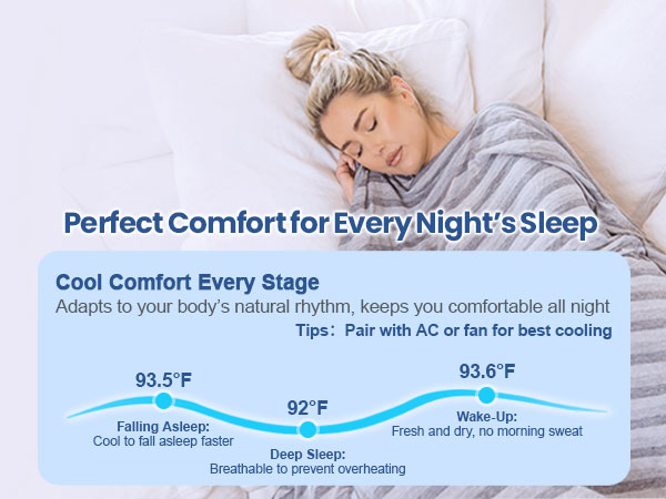 Cooling Striped Blanket