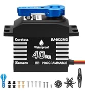 Waterproof RC Servo Controller 40kg Torque Coreless Motor Metal Gear Digital Servo for 1/8 1/10 R...
