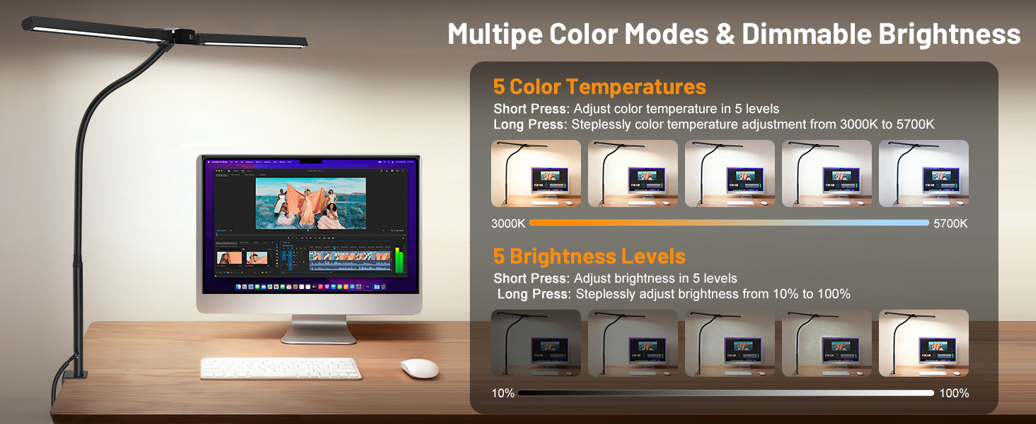 Desk Lamp with Clamp
