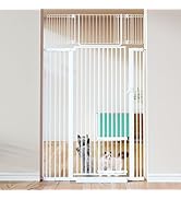 COMOMY 71" Extra Tall Pet Gate for Cats, 29.5-43" Extra Wide Cat Gate with Adjustable Cat Door, P...