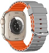 DaQin Ocean Band Compatible with Apple Watch Ultra 2/Ultra Band 49mm 45mm 44mm 42mm, Sport Silico...
