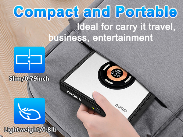 cd drive external burner player compact portable travel business entainment slim lightweight