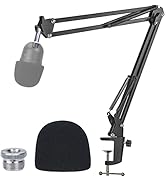 Razer Seiren Mini Boom Arm with Pop Filter - Mic Stand with Foam Cover Windscreen Compatible with...