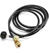 WADEO 12 FT Propane Extension Hose with Gauge, Leak Detector Replacement Propane Hose for Propane...