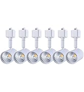 mirrea 6 Pack LED Track Lighting Heads Compatible with Single Circuit H Type Track Lighting Rail ...