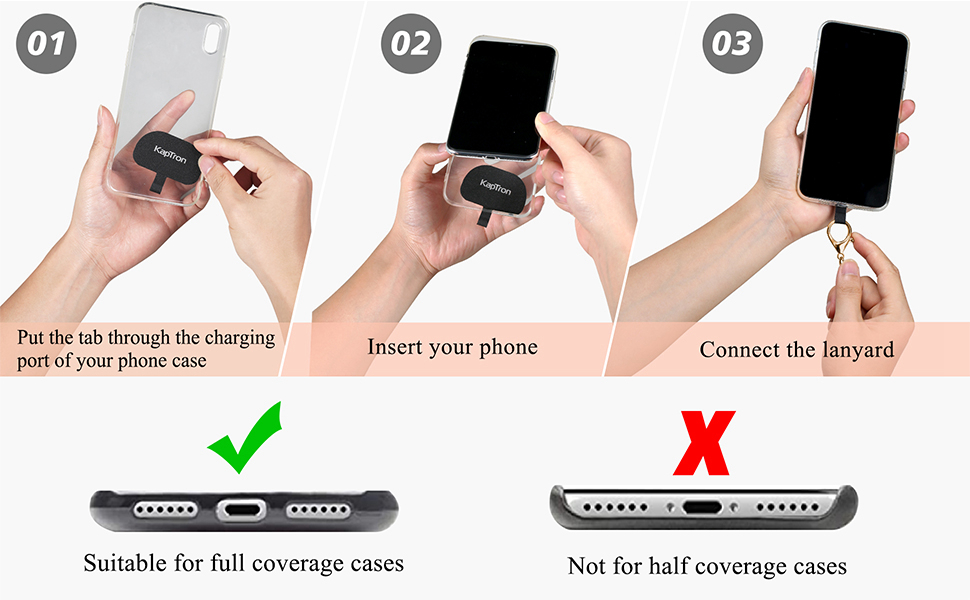 Installation of phone tether tab
