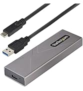 StarTech.com USB-C 10Gbps to M.2 NVMe or M.2 SATA SSD Enclosure - Tool-free External M.2 PCIe/SAT...