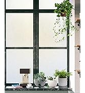 48 X 157.5inch Frosted Glass Window Film, Shackcom Bathroom Window Privacy Film - Non Adhesive St...
