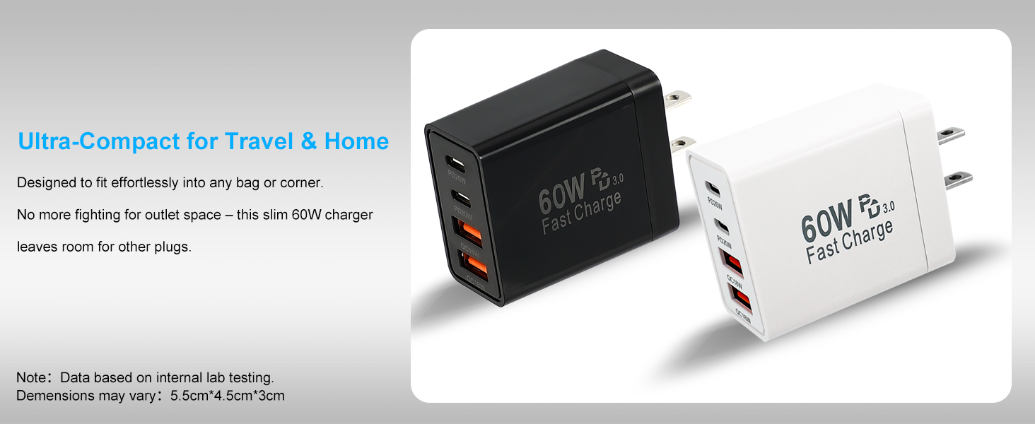 60W 4-Port Fast Charger