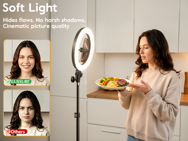 phone tripod with ring light