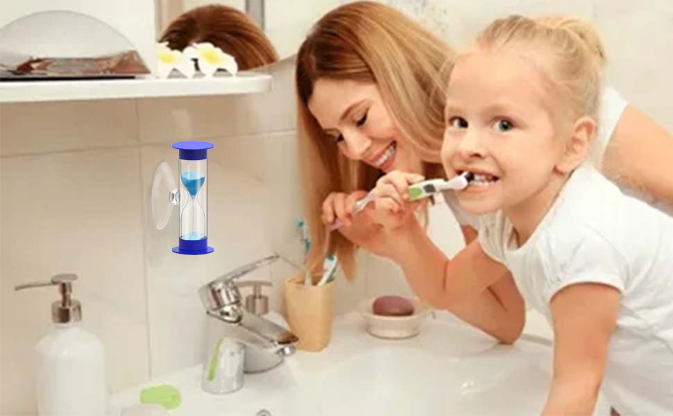 2 Minute Sand Timer for Kids, Blue Toothbrush Timer for Kids 2mins