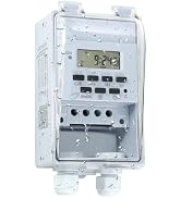 Goldlife Waterproof Programmable Timer Switch for Outdoor Indoor, Heavy Duty KG316T-F Digital Pro...