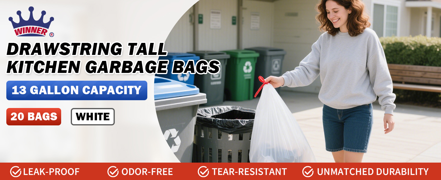 Ultra Strong Tall Kitchen Trash Bags