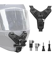 Haoyou Helmet Chin Mount Strap Compatible with Gopro Hero 13 12 11 10 9 8 7,Motorcycle Helmet Ext...