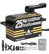 HobbyPark 0.06sec Fast Speed Steering Servo Low Profile 25kg Brushless for 1/8 1/10 RC Touring Ca...