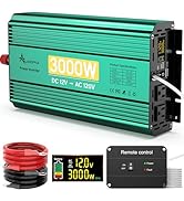 3000 Watt Inverter, Inverter 12V to 110V/120V, Power Inverter for Vehicles, Car Inverter with Rem...