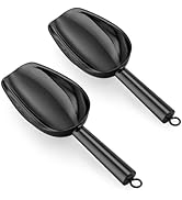 Leonyo 2 Pack Metal Ice Scoop, 6oz Stainless Steel Ice Scoop for Freezer, Reusable Small Food Sco...
