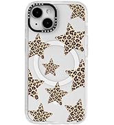 sallvmbek for iPhone 14 Case/iPhone 13 Case,Compatible with MagSafe,Cute Cheetah Leopard Star Pri...