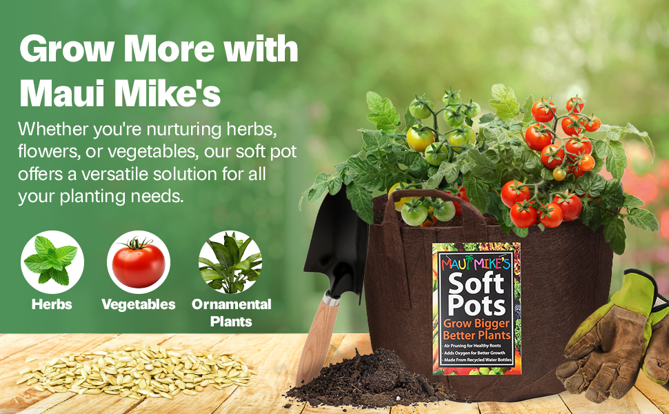 planter pot growing gardening buckets 15 bag handles felt plants potting gardzen growbags 5gal