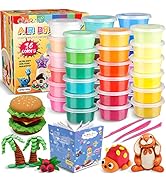 CiaraQ Modeling Clay Kit - 36 Colors Air Dry Clay with Sculpting Tools, Ideal for Crafting, DIY P...