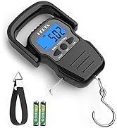 HEETA Fish Scale with Backlit LCD Display, Digital Portable Hanging Scale Luggage Scale with Meas...