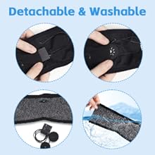 Removable &amp;amp; Machine-Washable Bluetooth Headband Headphones