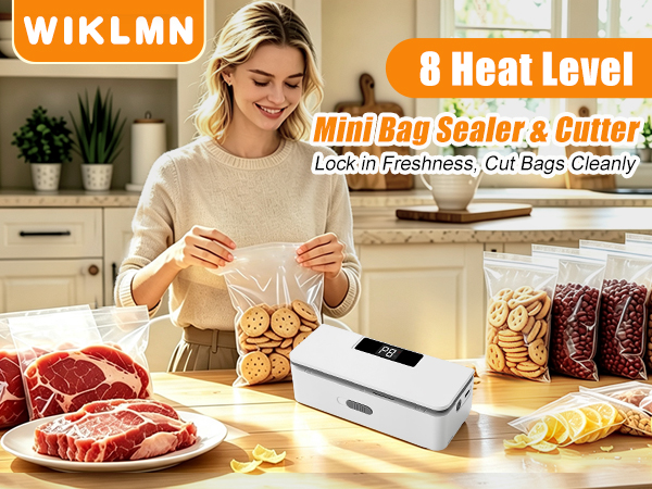 mini bag sealer with 8 heat level