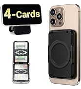 PROfezzion Double Sided Magnetic Phone Wallet, RFID Blocking Snap-on Hard Shell Card Holder 4-Car...