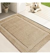 Oiilores Door Mat Indoor Entrance, Dirt Trapper Entryway Rug with Non-Slip Rubber Backing, Washab...