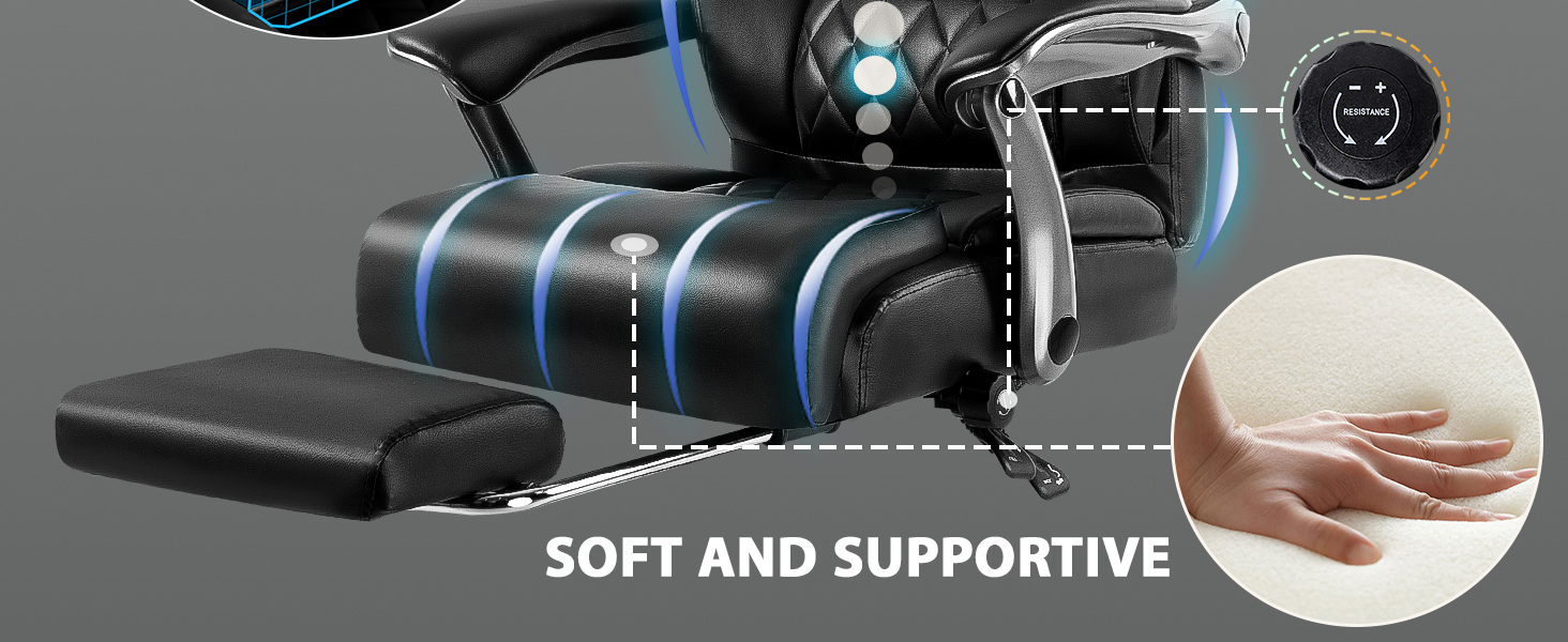 office chair with foot rest