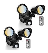 ALUSSO LED Security Lights Motion Sensor, 25W 2000LM Flood Lights Outdoor Motion Sensor with Remo...