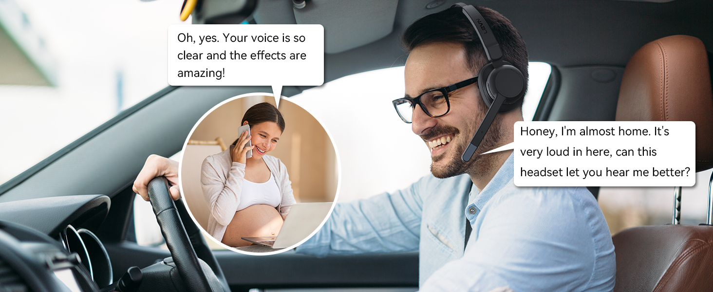 Wireless headset with microphone