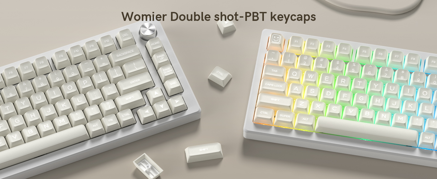 womier white jade keycaps