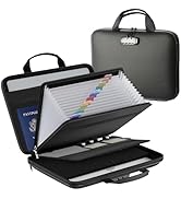 Fireproof Document File Organizer Bag, Black 5200°F Portable File Organizer Handbag With Lock,Har...