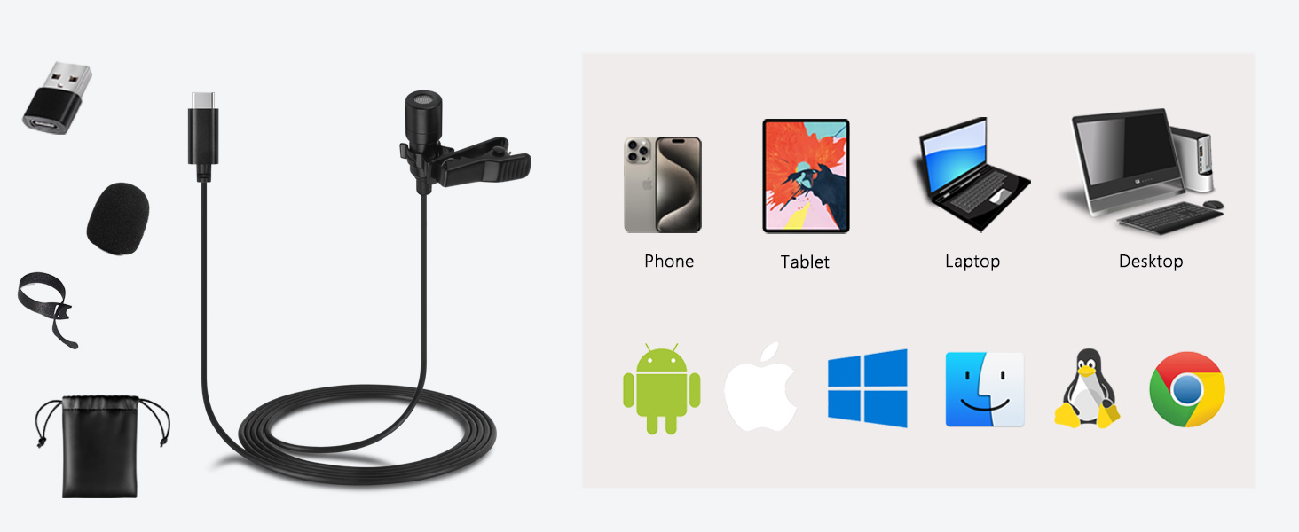 Type c Lavalier Microphone