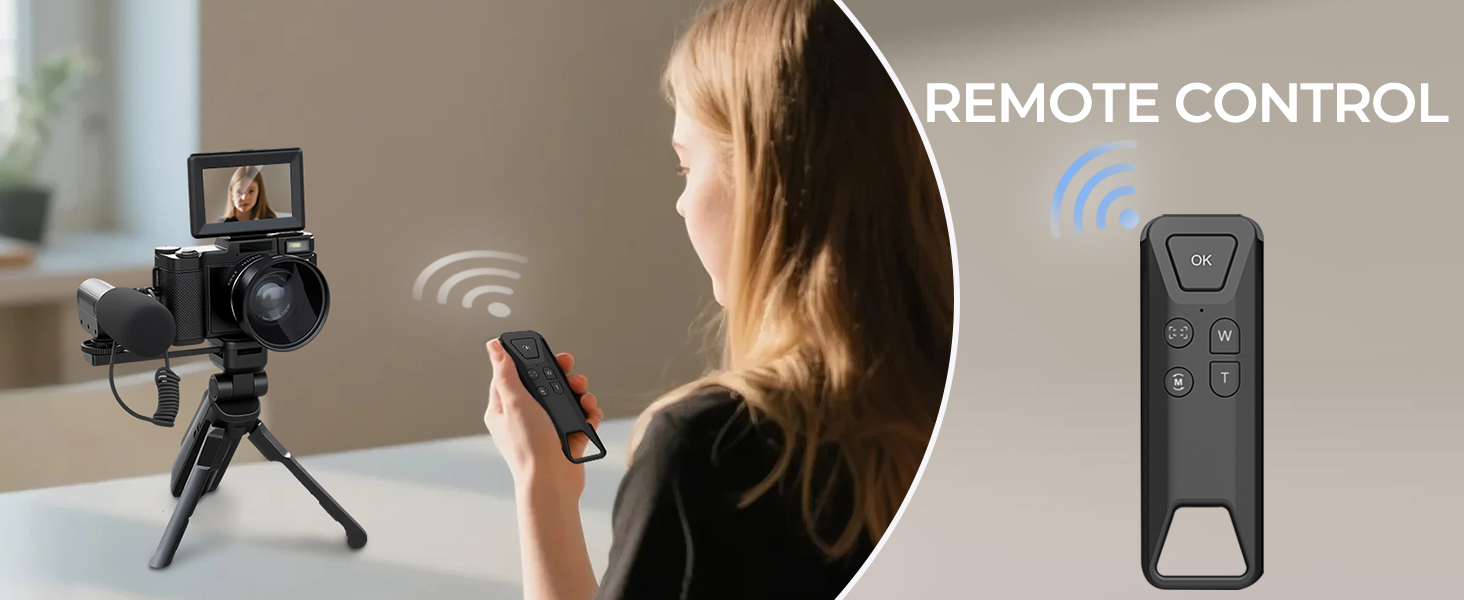 vlog camera with remote control