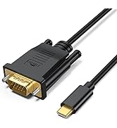 UV-CABLE USB C to VGA Cable, USB Type-C to VGA Male Cable Adapter [Thunderbolt 3] Compatible Conv...