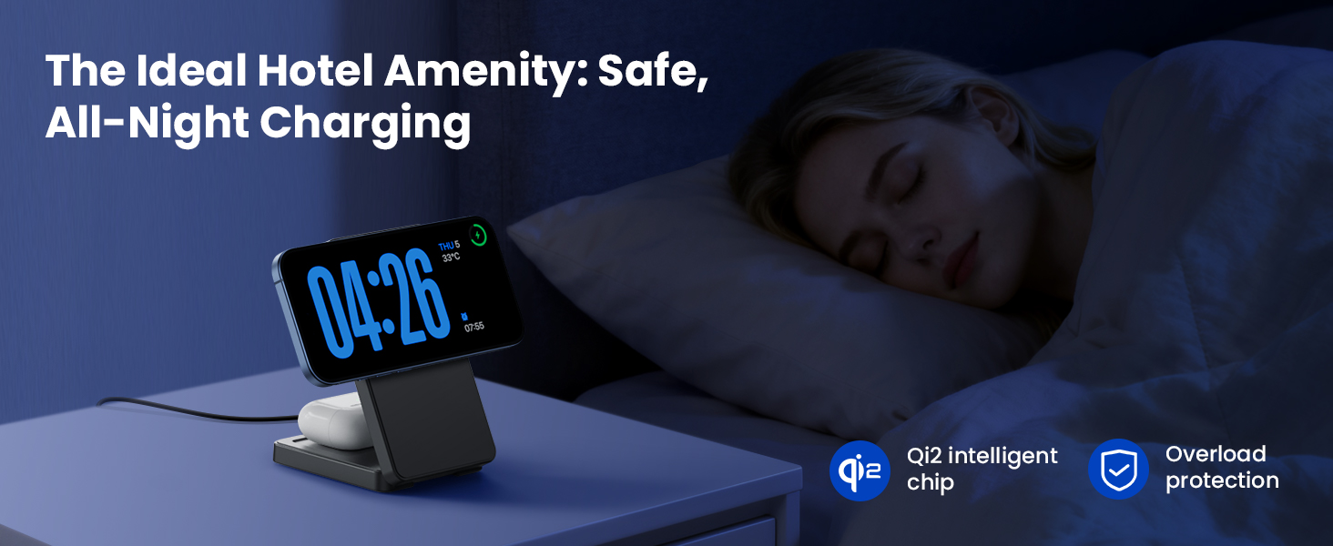 The Minimalist 3-in-1 Fast Charging Station, Travel-Ready!