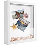 SUNMEG 11x14 Shadow Box Frame Display Case, Wood with Plexiglass, Display Case Box for Memorabili...