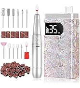 CHRISTINE SHELLY Rechargeable 35000RPM Nail Drill Sparkling Portable Professional Electric Nail F...