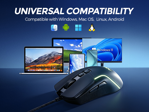 aoc corded gaming mouse