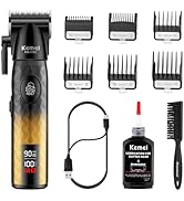 KEMEI 1782 Professional Hair Clippers for Men, Cordless Barber Clippers with LED Display, 9000 RP...