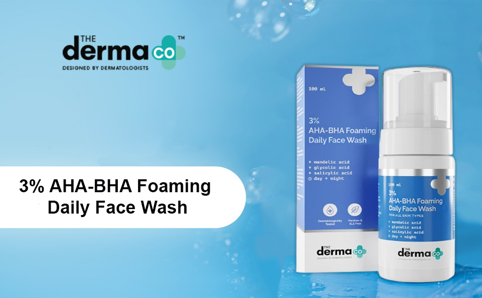 The Derma Co 3% AHA-BHA Foaming Face Wash