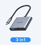 USB C to HDMI Multiport Adapter with 4K HDMI Output, Type-C Hub Converter to 4K HDMI USB 3.0 PD