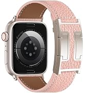 Charlam Leather Magnetic Band Compatible with Apple Watch Bands 40mm 41mm 42mm 44mm 38mm 45mm 46m...